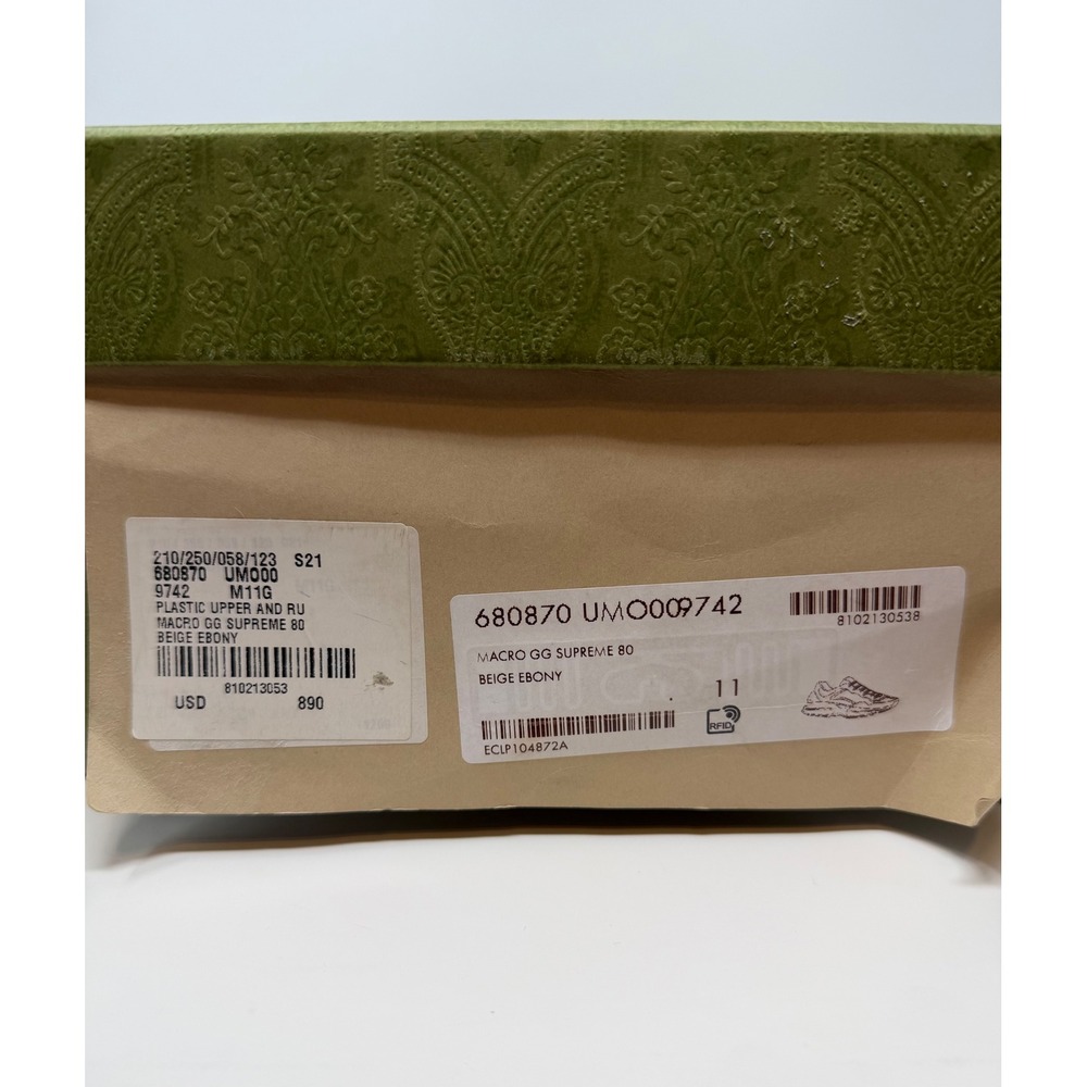 Gucci Rhyton GG Beige Sneaker Size 12 US 11 Gucci - Picture 10 of 10
